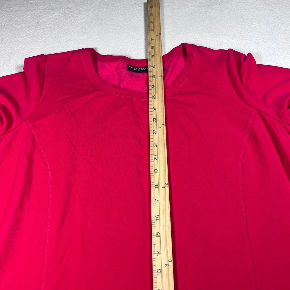 Susan Graver Fuchsia Long Sleeve Tunic with Pockets - Picture 5 of 7